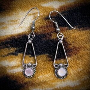 Vintage Glowing Moonstone Bali Sterling earrings